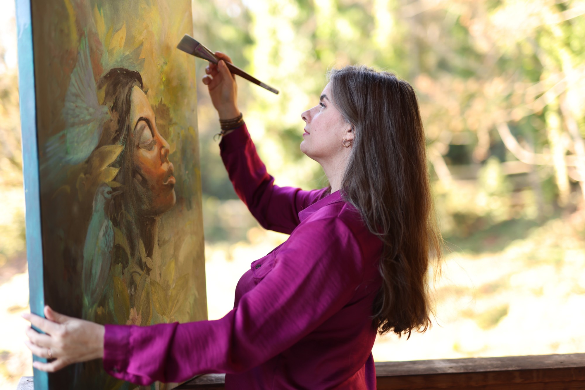 Lucinda painting